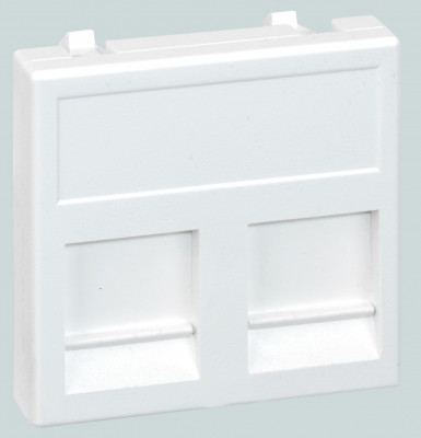 Simon SConnect Адаптер на 2 RJ45 CJ545U(FM), CJ546U(FM), шторка, 45х45мм, алюминий, KB76-8