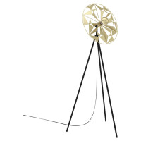 43809 Торшер CASTANUELO, 1X40W, E27, L500, B270, H1520, основание: ?745, сталь, черный, золотой, 43809