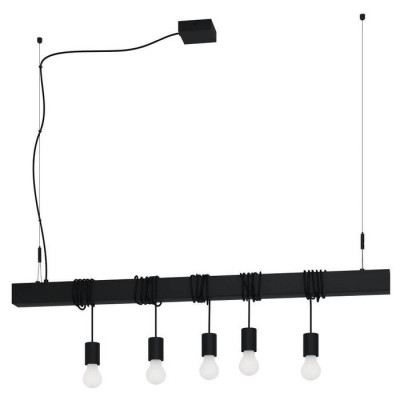 39937 Подвесной потолочный светильник (люстра) TOWNSHEND-B, 5x40W, E27, L1100, B95, H2000, сталь, че