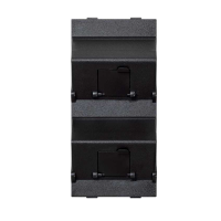 Simon SConnect Плата наклонная со шторками на 2 мод. MD (RJ45, оптоволокно), CIMA-модуль 52x108мм, графит, S80B-14