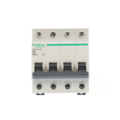 City9 Set Автоматический выключатель (АВ) С 25А 4P 6kA 400В, Systeme Electric, C9F36425