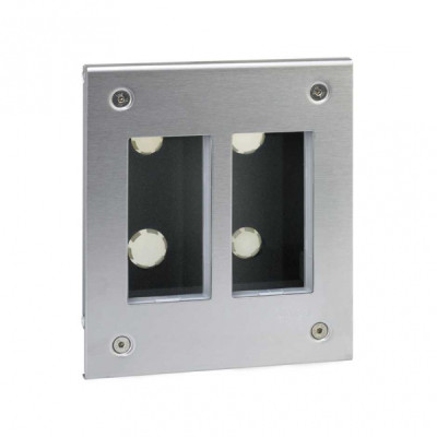 Simon Cima 500 Сталь Бокс на 2 модуля, внутренний монтаж, 188х67х163мм, 51000112-036