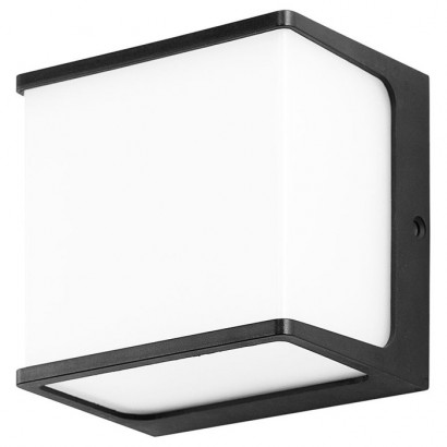 Arte Lamp LANCIA, Уличный светильник, цвет арматуры - черный, цвет плафона/декора - белый, 1x8W LED, A6418AL-1BK