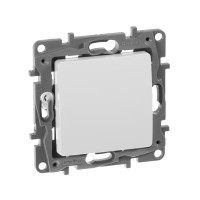 Legrand Выключатель одноклавишный - Legrand Etika - 10А 250В безвинтовые зажимы - белый, 672201