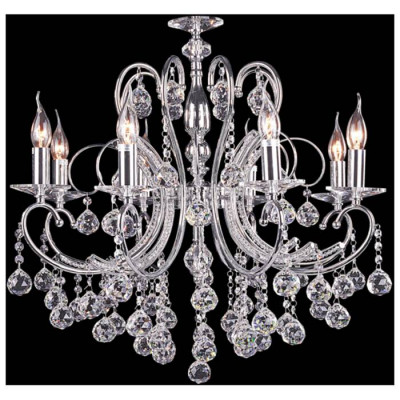 Lightstar 708084 (MD 300019-8) Люстра подвесная ELEGANTE 8х60W E14  ХРОМ (в комплекте)
