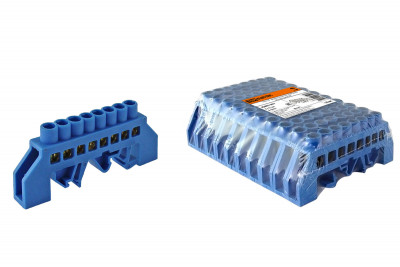 Шина "N" нулевая в изоляторе на DIN-рейку 8x12мм 8 групп TDM Electric, SQ0801-0077