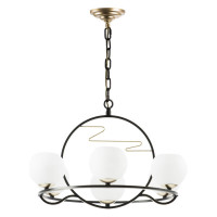 Lightstar 762077 (MD2076/6+1) Люстра ENNA 7х40W E14 ЧЕРНЫЙ/ЗОЛОТО (в комплекте)