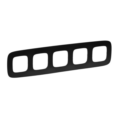 Legrand Valena ALLURE.Рамка "Матовый черный".5-постовая универсальная, 754405