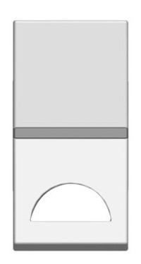 N2101.9 BL - Клавиша 1-клавишного 1-модульного выключателя/переключателя/кнопки с окном для шильдика с символом, серия Zenit, цвет альпийский белый - 2CLA210190N1101