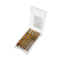 Набор сверл по стеклу и керамике, сухое сверление, 4-10 мм, 5 шт, пластиковый кейс KRANZ, KR-91-0653