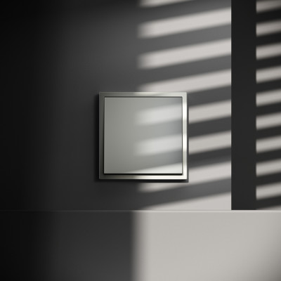 Перекрестный переключатель встраиваемый VOLTUM S70 одноклавишный 10А, (сталь), VLS010505