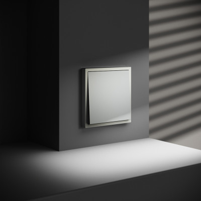 Перекрестный переключатель встраиваемый VOLTUM S70 одноклавишный 10А, (сталь), VLS010505