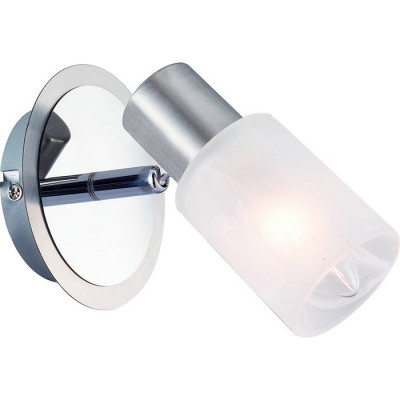 Arte Lamp CAVALLETTA, Светильник настенный, цвет арматуры - МАТОВОЕ СЕРЕБРО, цвет плафона/декора - БЕЛЫЙ, 1х40W E14, A4510AP-1SS