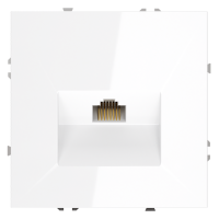 Розетка компьютерная встраиваемая VOLTUM S70 RJ45 кат.6, (белый глянцевый), VLS060101