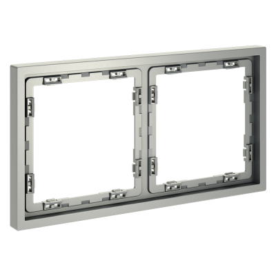 Рамка пластиковая VOLTUM S70 на 2 поста, (сталь), VLS100205