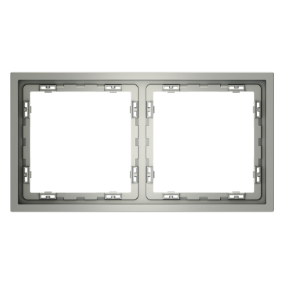 Рамка пластиковая VOLTUM S70 на 2 поста, (сталь), VLS100205