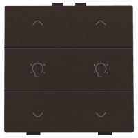 Niko Home Control Шоколад Кнопка  управления двухканального диммера, 124-51046