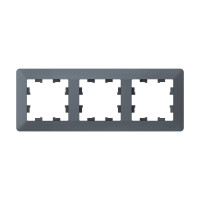 ATN220703 - ATLASDESIGN AIR 3-постовая РАМКА, ГРИФЕЛЬ/дымчатый черный, Systeme Electric