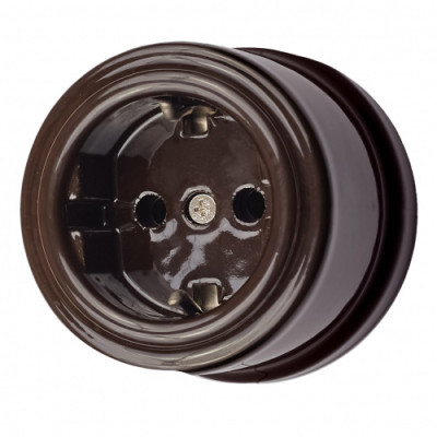 BIRONI Лизетта Керамика Коричневый Розетка с/з, B1-101-02