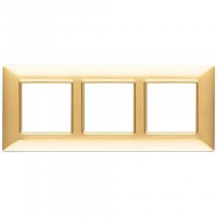 Vimar Накладка для 6 модулей (2+2+2) расстояние между центрами 57мм золото блестящее, 14646.24