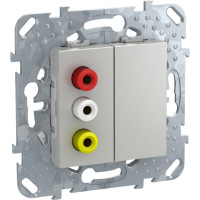 MGU5.431.30ZD - UNICA TOP РОЗЕТКА 3 RCA, АЛЮМИНИЙ