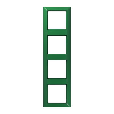 Рамка 4-кратная для вертикальной и горизонтальной установки; термопласт, зеленая, AS584BFGN