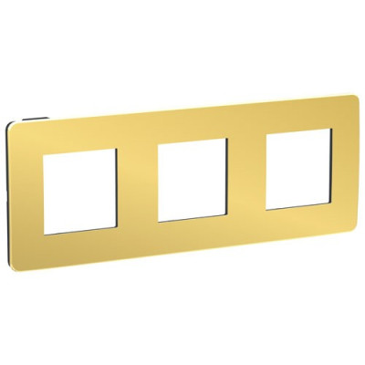 рамка 3-постовая, ЗОЛОТО/антрацит
