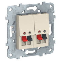 АУДИОрозетка двойная, бежевый