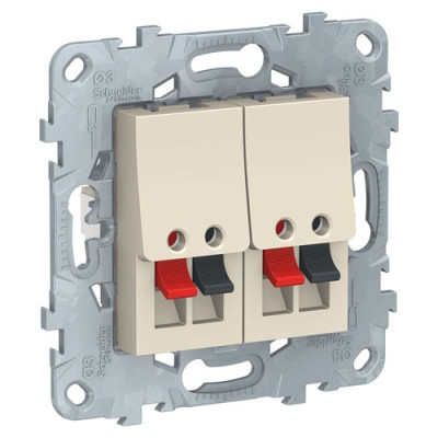 АУДИОрозетка двойная, бежевый