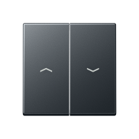 Двойная клавиша с символами "стрелки" для балансирных механизмов выключателей (кнопок), в комплекте с AS90-5HP (крепежный элемент), возможно IP44; термопласт; матовый антрацит; A500, A595BFPANM