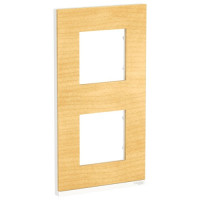 PURE рамка 2-поста, вертикальная, КЛЕН/белый