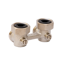 Узел нижнего подключения угловой, с шаровым затвором MVI 3/4"*3/4", TR.425.0505