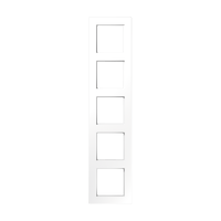Рамка для вертикальной и горизонтальной установки, 5 постов; дюропласт; белый; A CREATION, AC585WW
