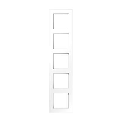 Рамка для вертикальной и горизонтальной установки, 5 постов; дюропласт; белый; A CREATION, AC585WW