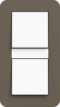 Gira Блок: Выключатель 1-клавишный + Выключатель 1-клавишный, глянцевый белый - Дымчатый, серия E3
