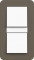 Gira Блок: Выключатель 1-клавишный + Выключатель 1-клавишный, глянцевый белый - Дымчатый, серия E3