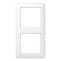 Рамка 2-кратная для вертикальной и горизонтальной установки; термопласт, белая, AS582BFWW