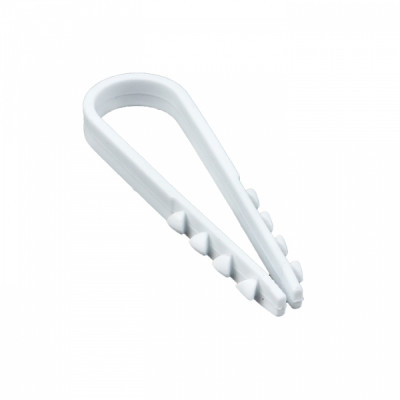 Дюбель-хомут для круглого кабеля  (5-10мм) белый (100шт.) EKF PROxima