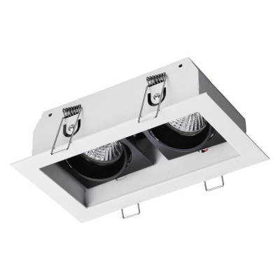 Novotech 370713 SPOT NT20 227 белый/черный Встраиваемый светильник IP20 GU10 2*50W 220V GESSO
