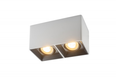 Denkirs DK3035-WB Светильник накладной IP 20, 10 Вт, GU5.3, LED, белый/черный, пластик