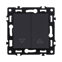 Механизм управления жалюзи 2-клавишный, черный Kollinger Asthetik AS-013BK