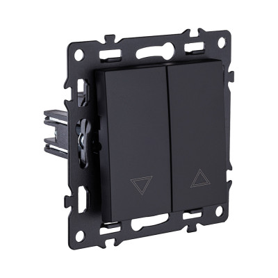 Механизм управления жалюзи 2-клавишный, черный Kollinger Asthetik AS-013BK