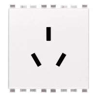 Vimar Розетка SICURY 2P+T 16A китайский стандарт, белая, 20254.B