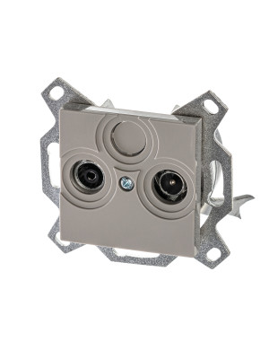 ABB EPJ Levit кофе макиато / белый Розетка TV-R, проходная, 7дБ, кофе макиато