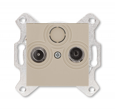 ABB EPJ Levit кофе макиато / белый Розетка TV-R, проходная, 7дБ, кофе макиато