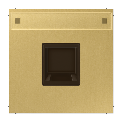 Плата (фиксация защёлкиванием) для одного модуля с полем для надписи; металл; латунь Classic, ME1969-15NAWEC