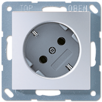 Штепсельная розетка SCHUKO 16A 250V~ ; угол наклона 45 °; алюминий, A520-45KIAL