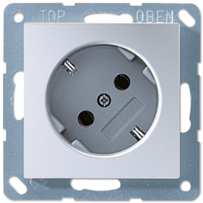 Штепсельная розетка SCHUKO 16A 250V~ ; угол наклона 45 °; алюминий, A520-45KIAL