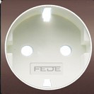 FD04335GR Fede Fede Накладка розетки 2К+З для мех-зма FD16823, Graphite/бел. Новая