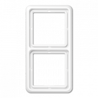 Рамка для вертикальной и горизонтальной установки, 2 поста; дюропласт; белый; CD500, CD582WW